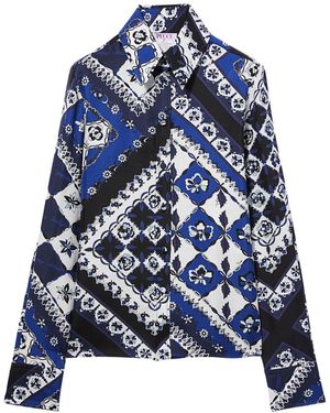 Emilio Pucci Festa-Print Shirt - Blue