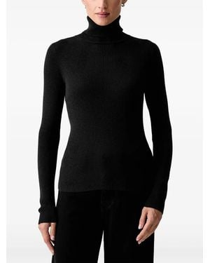 Marc O' Polo Gerippter Rollkragenpullover - Schwarz