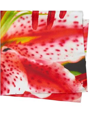 Tory Burch Lily Silk Scarf - Red
