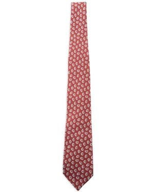 Etro Jacquard Paisley-Print Tie - White
