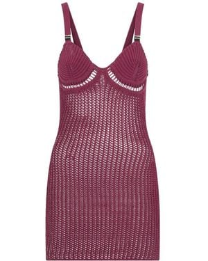 The Attico Burgundy Mini Dress - Purple