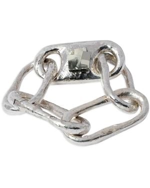 Parts Of 4 Large Roman Link Bracelet - Metallic