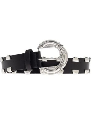 IRO Studded Circular-Buckle Belt - White
