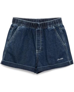 Chocoolate Logo-Embroidered Shorts - Blue
