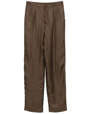 Saint Laurent Button-Fastening Trousers - Brown