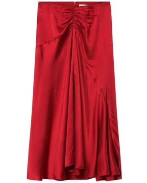 Isabel Marant Jupe Laren En Soie - Red