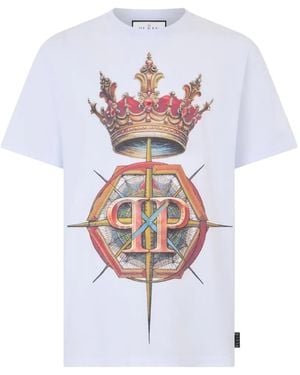 Philipp Plein Crown-Print T-Shirt - White