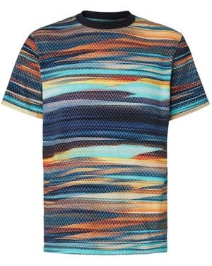 Missoni ジグザグプリント Tシャツ - ブルー