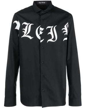 Philipp Plein Sugar Daddy Logo-Print Shirt - Black
