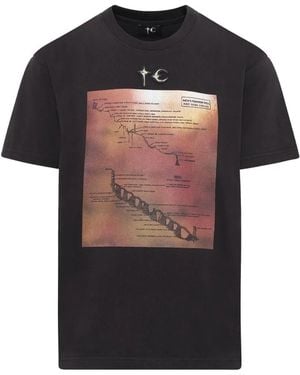 THUG CLUB Fashion Hell Graphic-Print Logo-Plaque T-Shirt - Black