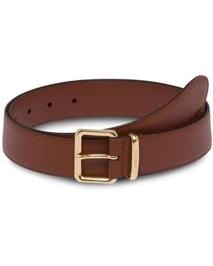 Miu Miu Buckle-fastening Leather Belt - Women's - Leather - Brown