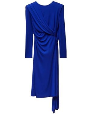 Versace Viscose Crêpe Jersey Dress - Blue