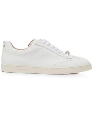 Fabiana Filippi Sneakers Aus Gekörntem Leder - Weiß