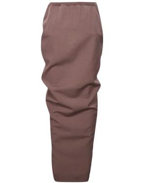 Rick Owens Jupe Portefeuille À Design Drapé - Brown