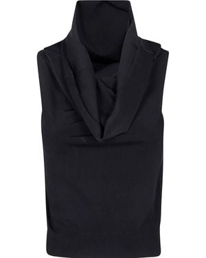 Nuur カウルネック トップ - ブルー