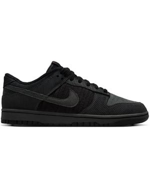 Nike Baskets Dunk Low Retro Premium En Velours Côtelé - Black