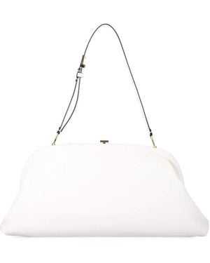 Alberta Ferretti Leather Clutch Bag - White