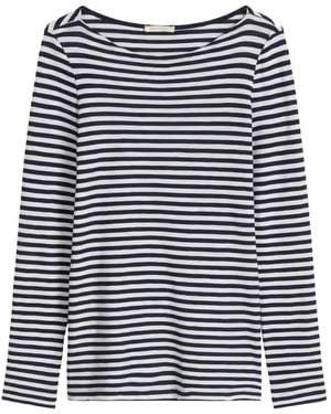 Marc O' Polo T-Shirt Rayé À Manches Longues - Blue
