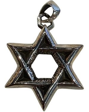 Chrome Hearts Star Of David Engraved-Logo Pendant - Black