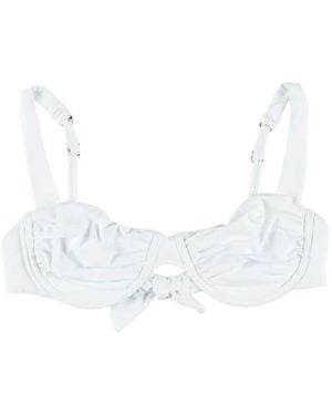 BELAMER Aless Ruched Bikini Top - White
