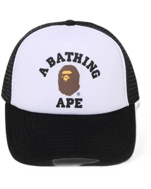 A Bathing Ape Casquette Trucker College À Empiècement En Résille - Noir