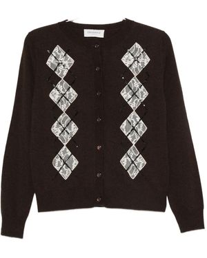 ERMANNO FIRENZE Sequin-Embellished Cardigan - Black