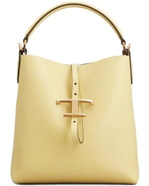 Tod's Mini T Timeless 'T' Pendant Bucket Bag - Yellow