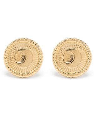 Marine Serre Logo-Engraved Earrings - Natural
