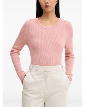 Marc O' Polo Ribbed-Knit Sweater - Pink