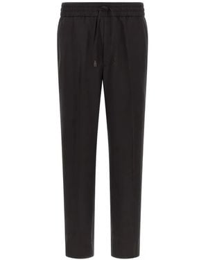 Brioni Asolo Drawstring-Waist Trousers - Black