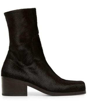 Marsèll Cassello Calf-Hair Ankle Boots - Black
