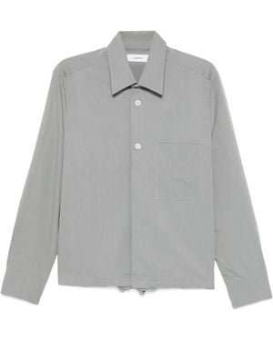 Lardini Patch-Pocket Popover Shirt - Grey