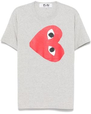 COMME DES GARÇONS PLAY ハートプリント Tシャツ - グレー