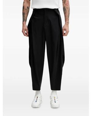 Adererror Pleated Tapered-Leg Pants - Black