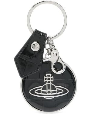 Vivienne Westwood Portachiavi Con Applicazione Orb - Nero