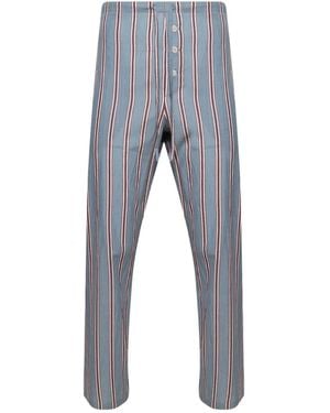 Bode Gestreifte Pyjama-Hose - Blau