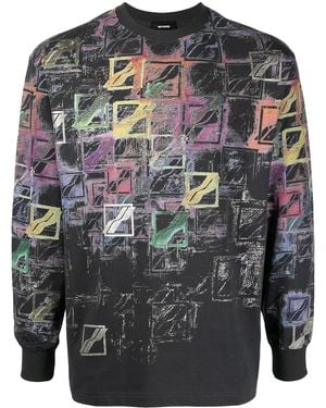 we11done Logo-Print Cotton Sweatshirt - Grey