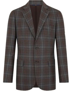 Brooks Brothers Checked Virgin-Wool Blazer - Black