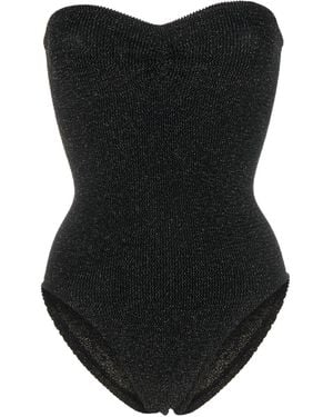 Hunza G Brooke Strapless Swimsuit - Black