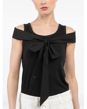 Jejia Bow-Detail Sleeveless Top - Black