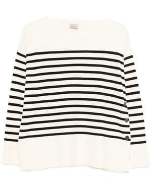 Marella Striped Jumper - Black