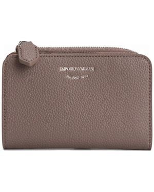 Emporio Armani Zip Fastening Wallet - Brown