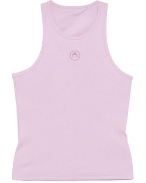 Marine Serre Canotta Con Logo Moon - Rosa