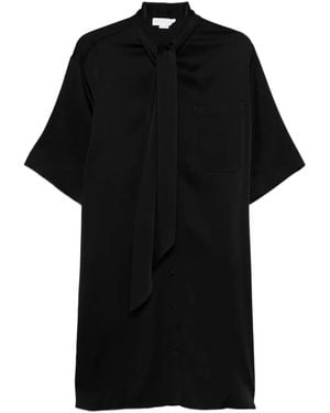 Stella McCartney Tie-Neck Pocket Mini Dress - Black
