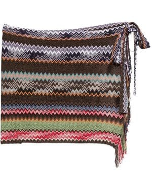 Missoni Zigzag-Knit Fringed-Edge Pareo - Black