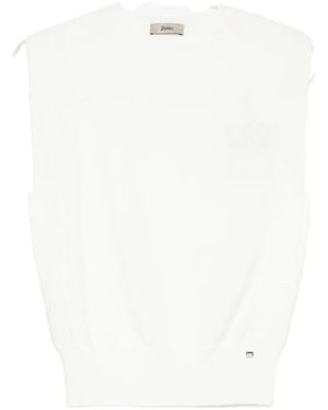 Herno Round-Neck Vest - White