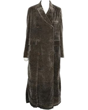 Uma Wang Double-breasted coat - Grau