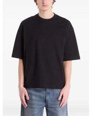 Calvin Klein Logo-Embossed T-Shirt - Black