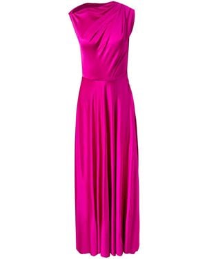 Alejandra Alonso Rojas One-Shoulder Silk Gown - Pink