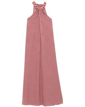 JOSEPH Parc Chain-Detail Maxi Dress - Pink